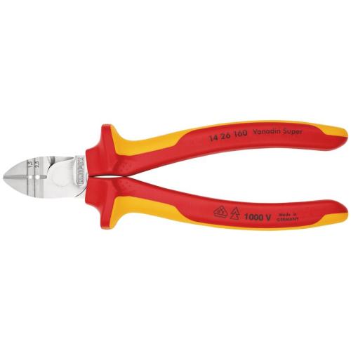 Knipex VDE Diagonal Insulation Side Cutter Stripping Pliers 160mm 14 26 160